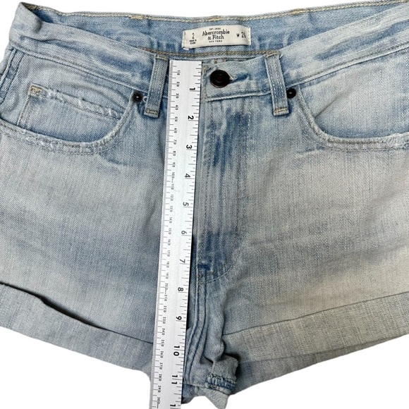 Abercrombie & Fitch Distressed Jean Shorts Size 26 - Picture 8 of 9